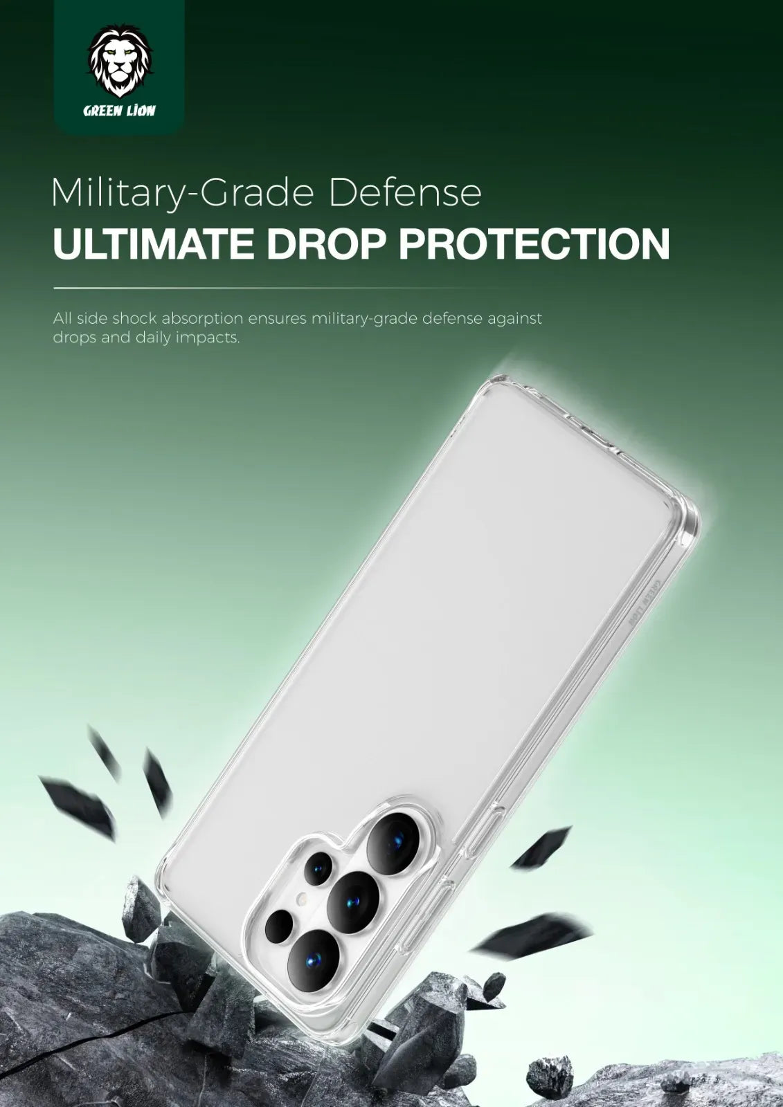 Green Lion Crystal Clear Case – image 3