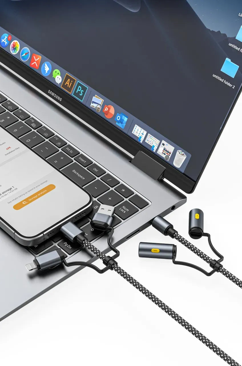 Green Lion 6 in 1 Cable Charging LED Light Ignition Gray – image 6