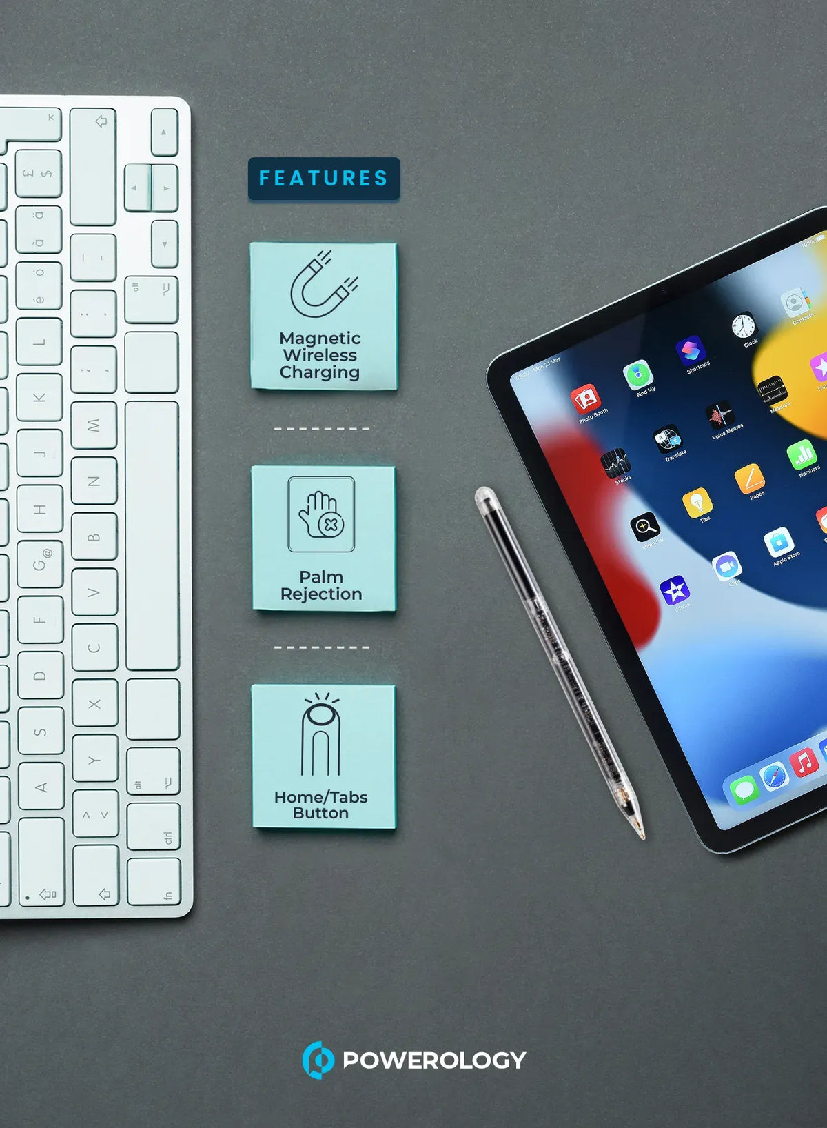 Powerology Transparent Pencil Pro 2018-2022 i Pad Models - Black – image 5
