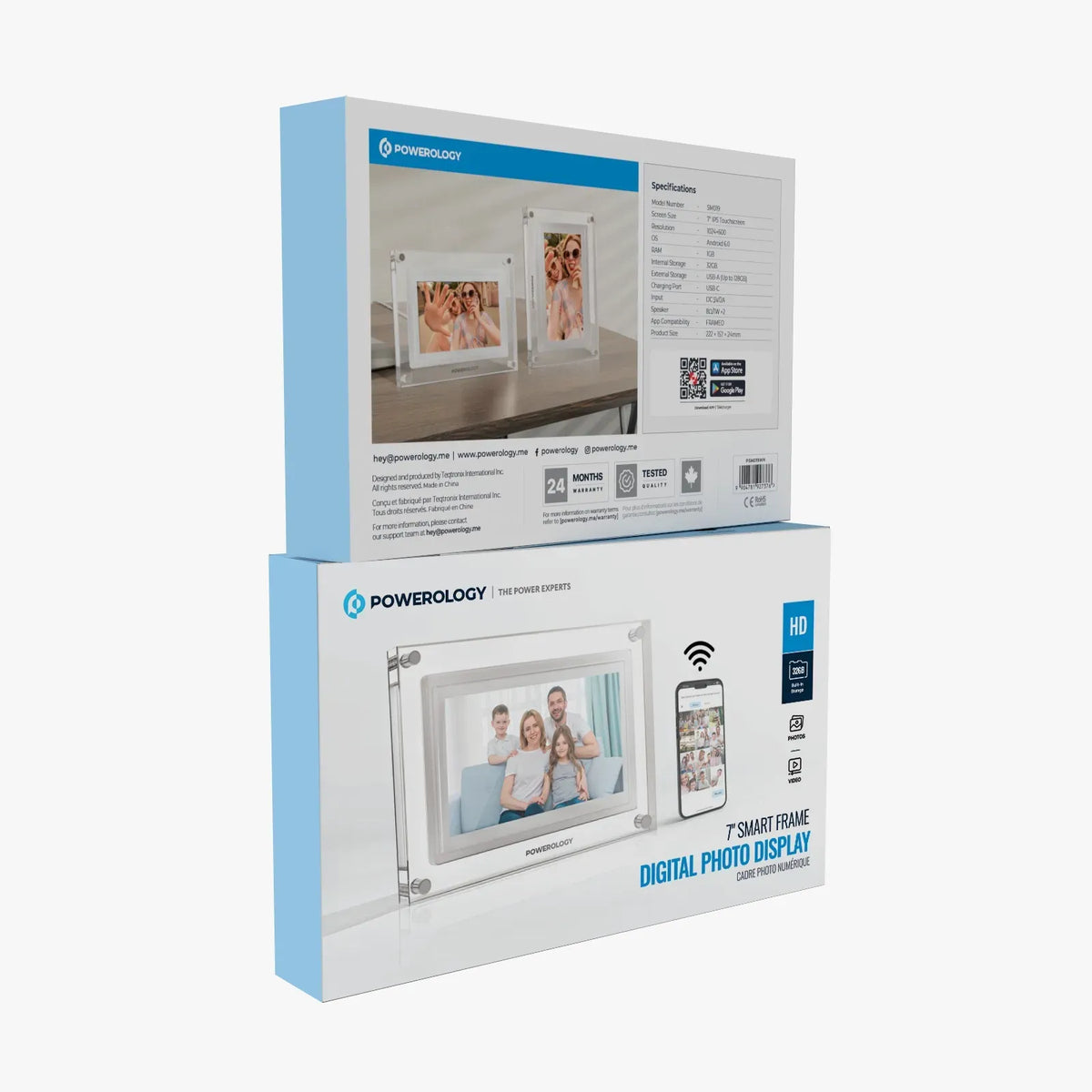 Powerology 7 Smart Frame Digital Photo Display White – image 6