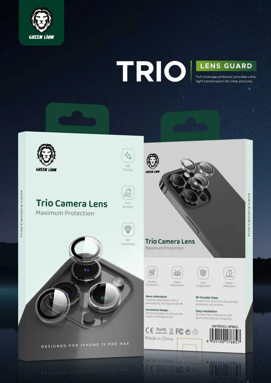 Green Lion Trio Camera Lens Iphone15pro 15pro Max Clear – image 5
