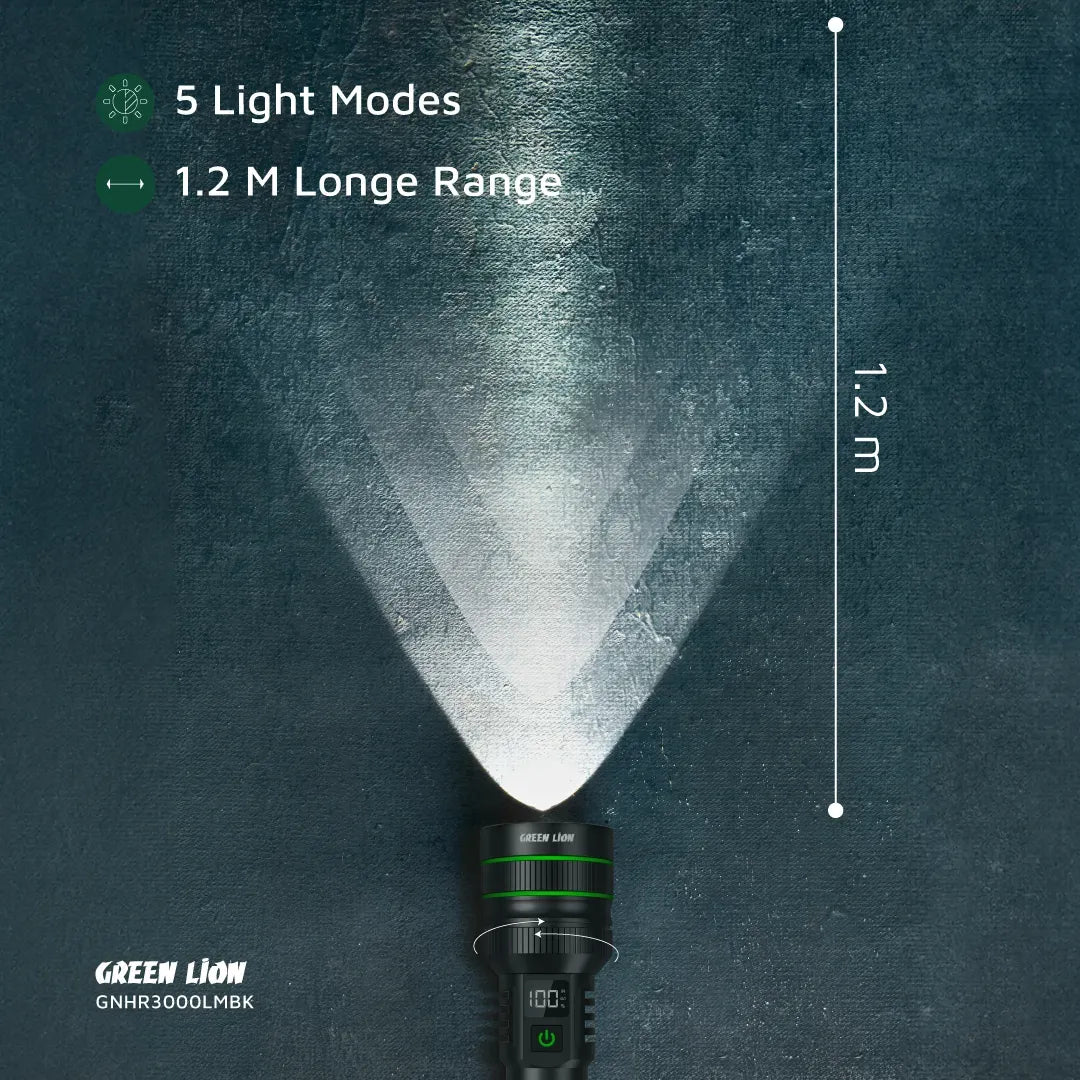 Green Lion Hyper Ray Pro LED Torch Black – image 12