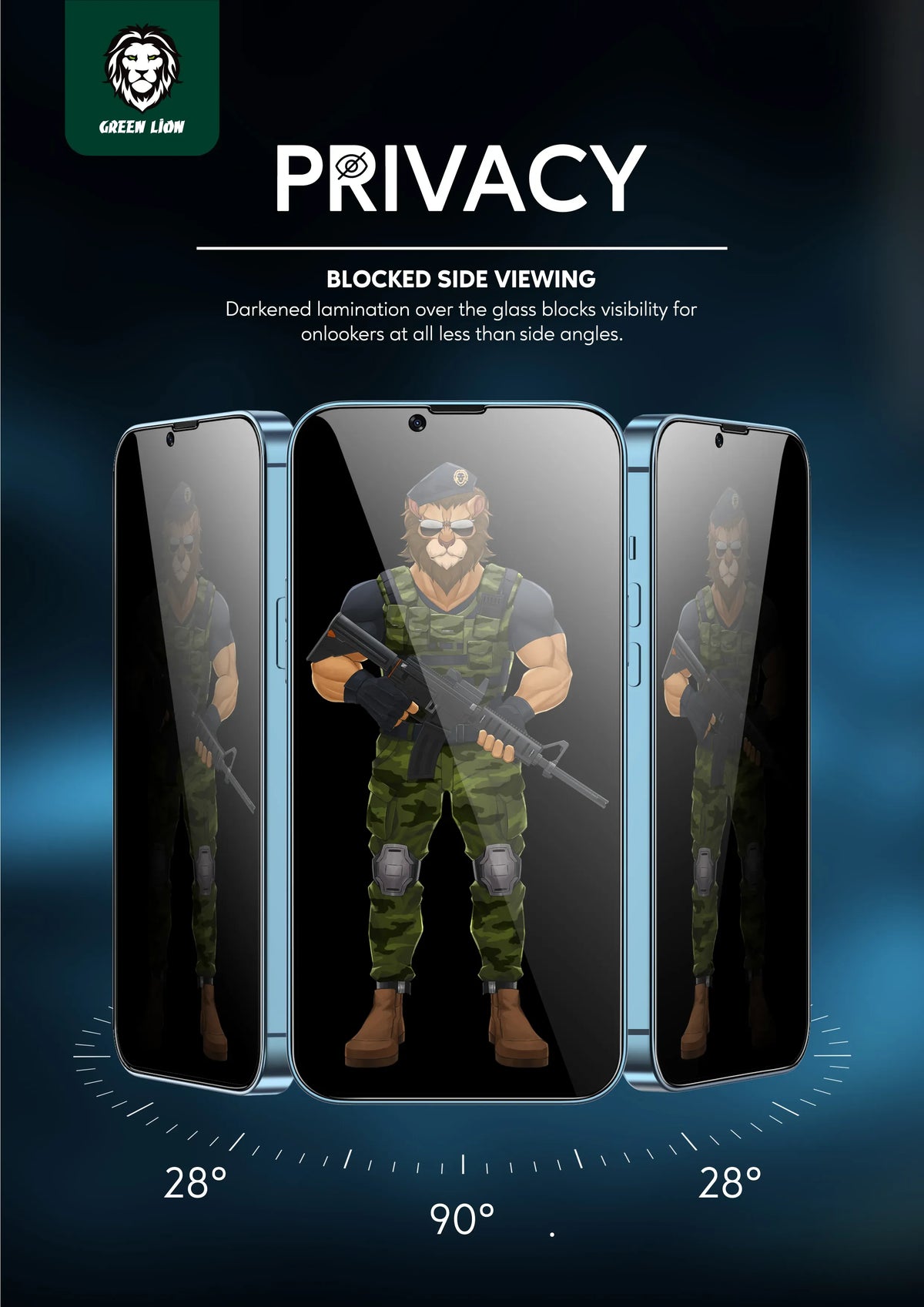 Green Lion Diego Pet Privacy Screen Protector - Black Edge/Privacy – image 12