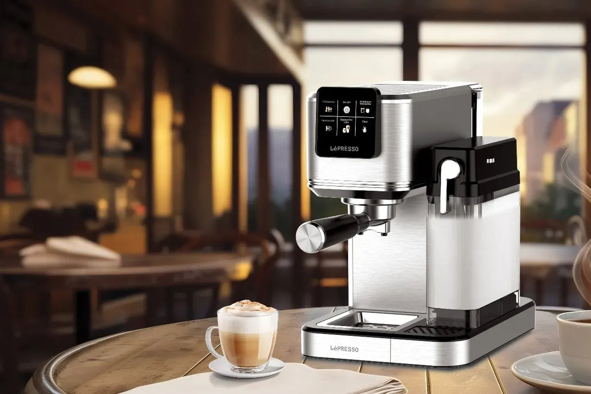 LePresso Latteo Hot Cold Brewing Coffee Machine with Milk Frothing Function Silver – image 5