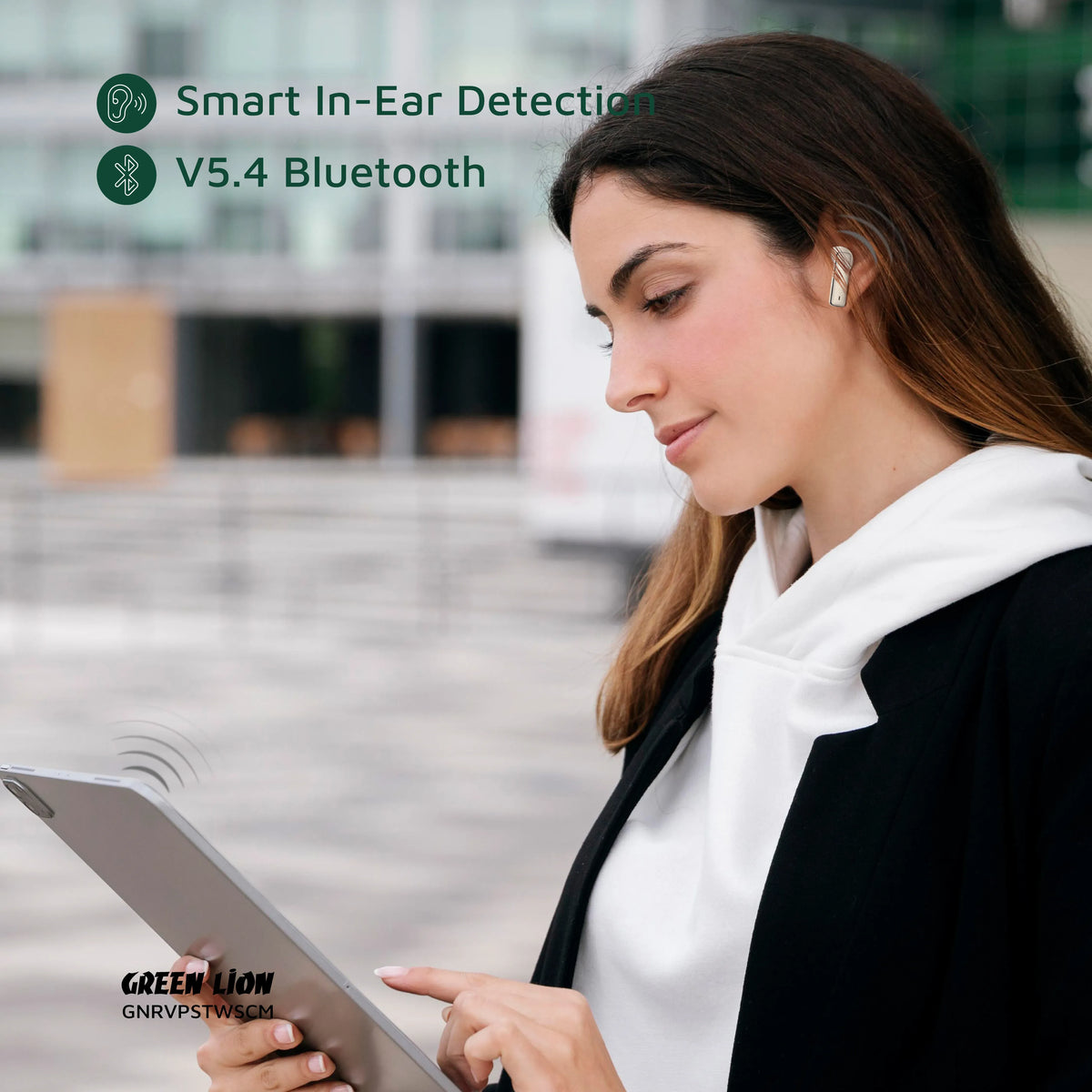 Green Lion River Plus True Wireless Earbuds - Cream