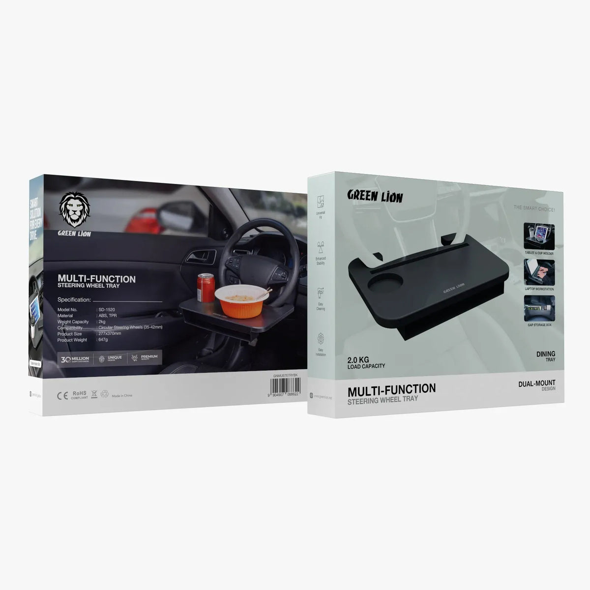 Green Lion Multi Function Steering Wheel Tray Black – image 9