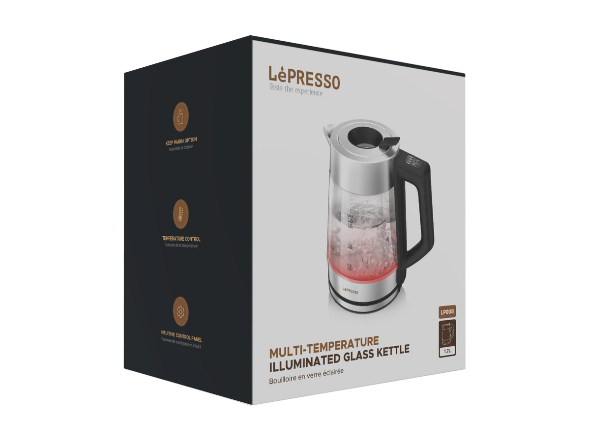 LePresso Multi Temperature Illuminated Glass Kettle Black – image 11
