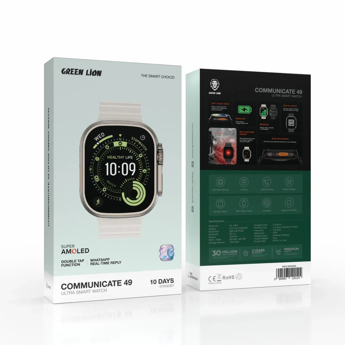 Green Lion Communicate 49 Ultra Smart Watch-49 mm - Silver – image 2