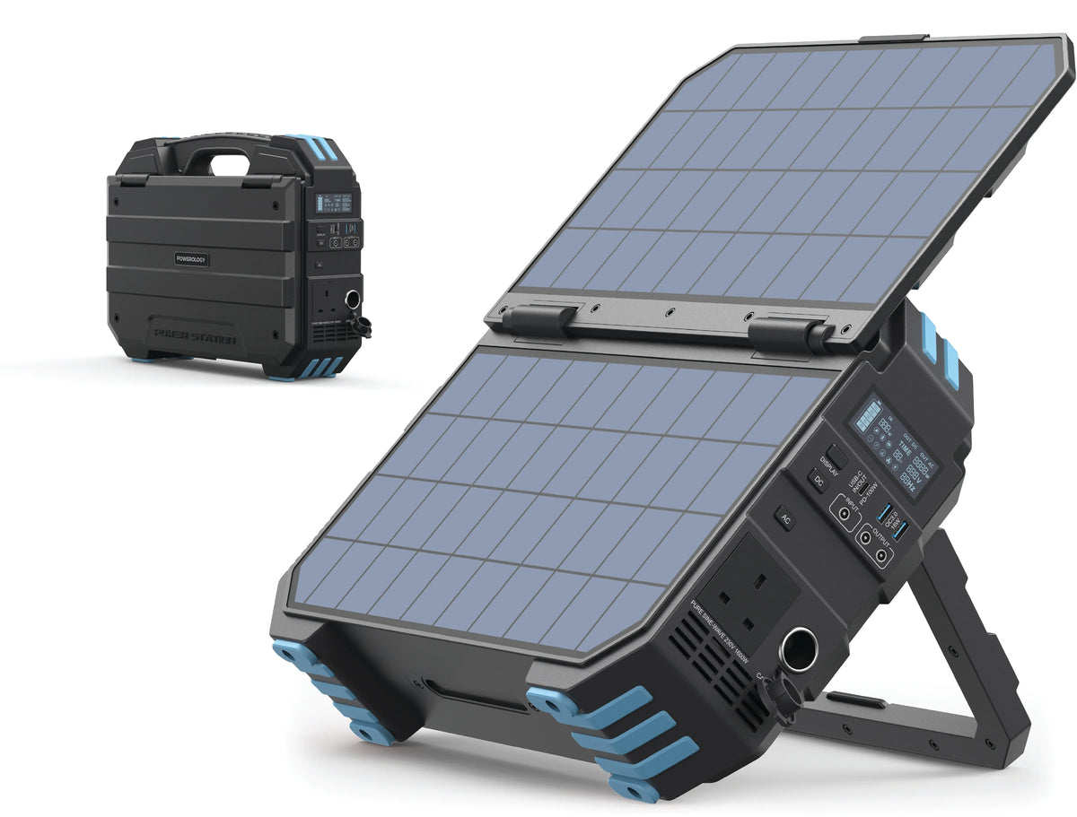 Powerology Helio 1600w Portable Solar Power Generator Black – image 4