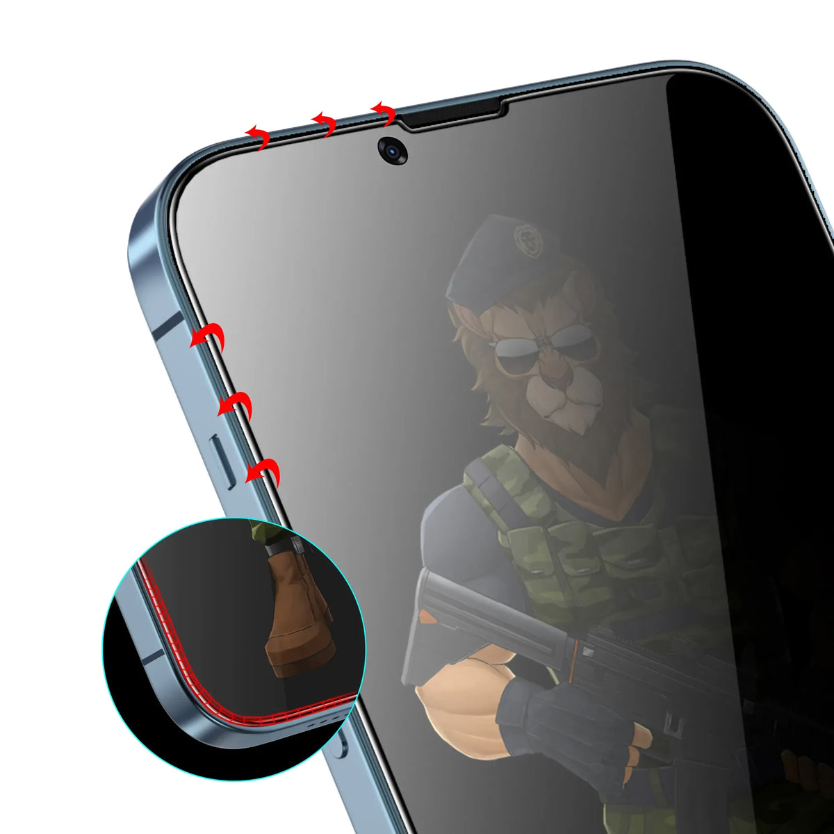 Green Lion 3d Pet Privacy Glass Screen Protector Iphone 11 11 Pro 11 Pro Max – image 4