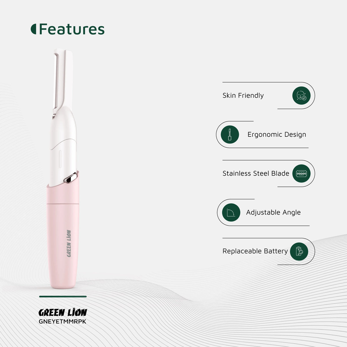 Green Lion Eyebrow Hair Trimmer Pink – image 9