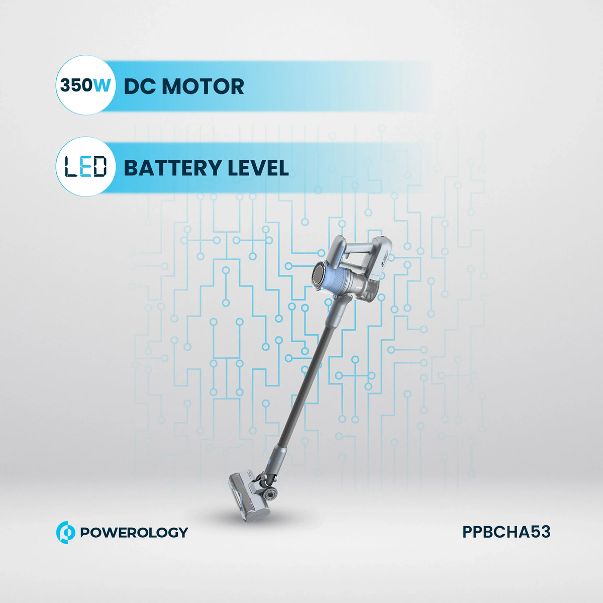 Powerology Cordless Stick Vacuum Cleaner with Detachable Battery Dark Grey – image 9