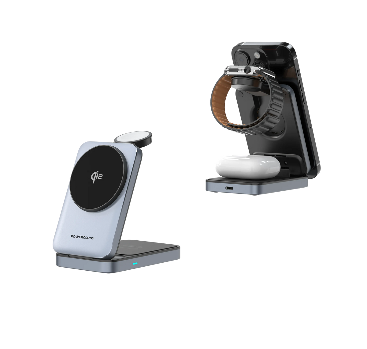 Powerology Qi2 Fast Charging Multi Device Hub Black – image 8