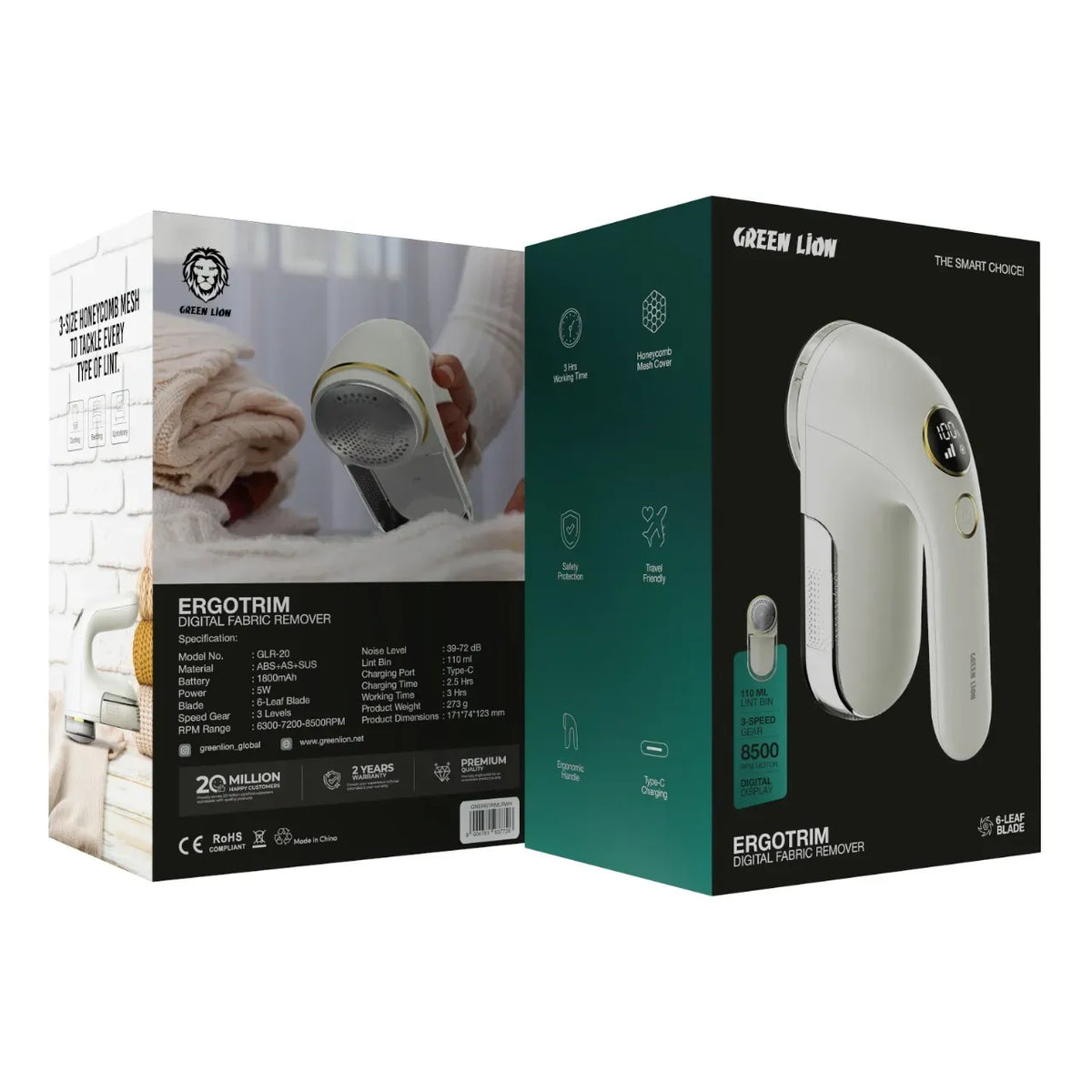Green Lion Ergotrim Digital Fabric Remover White – image 3