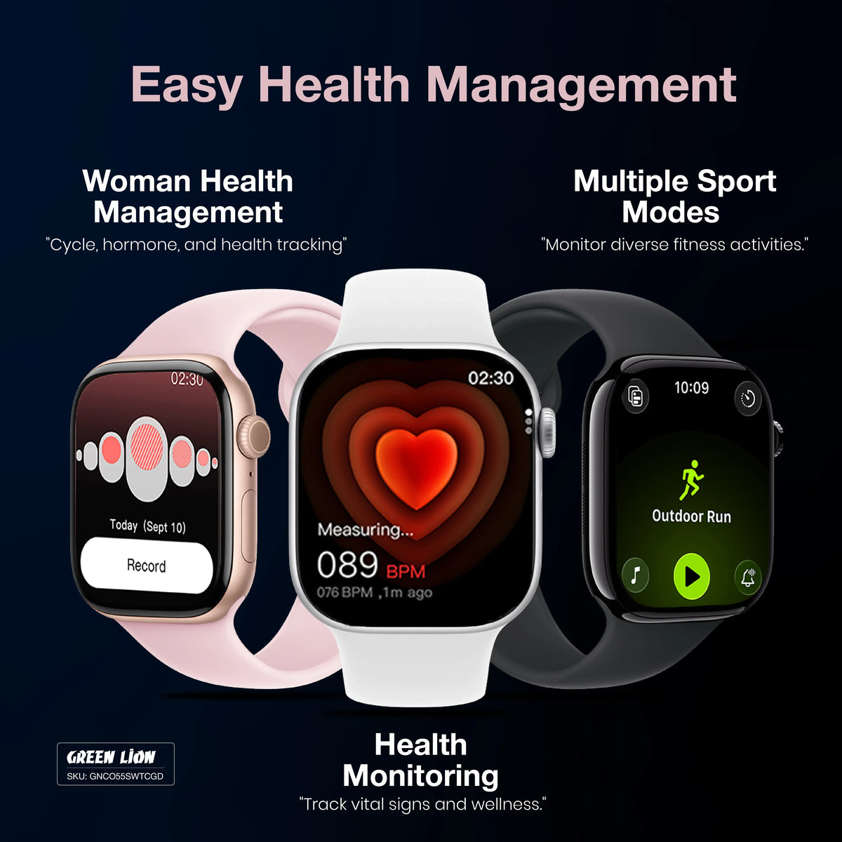Green Lion Communicate Smart Watch - RoseGold – image 11