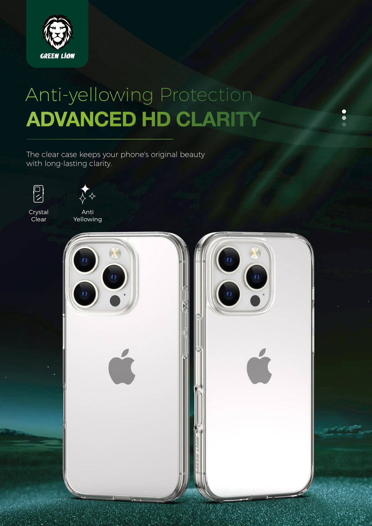 Green Lion Crystal Clear Case – image 3