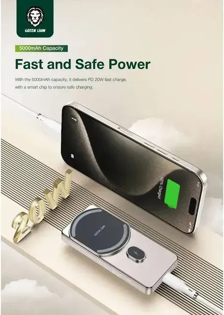 Green Lion 10000 m Ah Milton Power Bank - Titanium