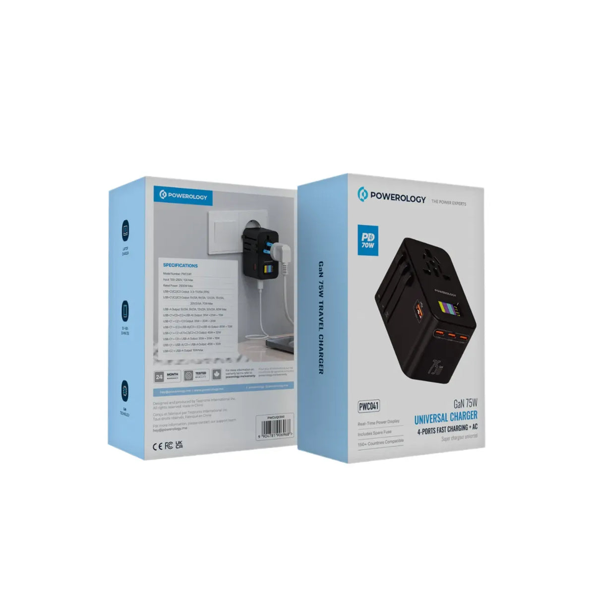 Powerology Gan 75w Universal Charger Black – image 10