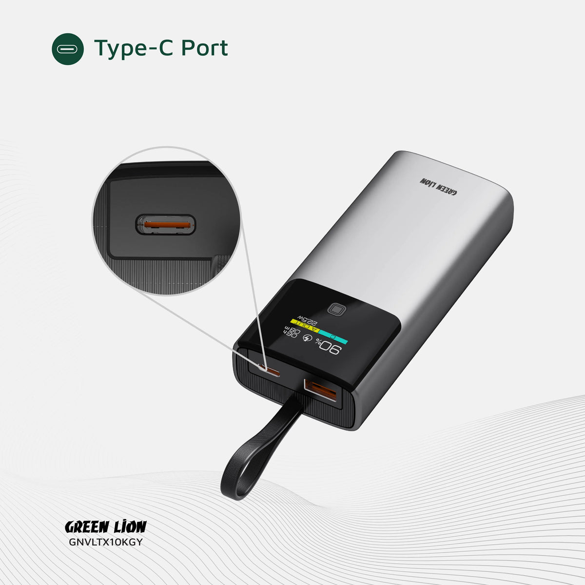Green Lion Voltix 10000mAh Power Bank Pd20w Grey – image 8