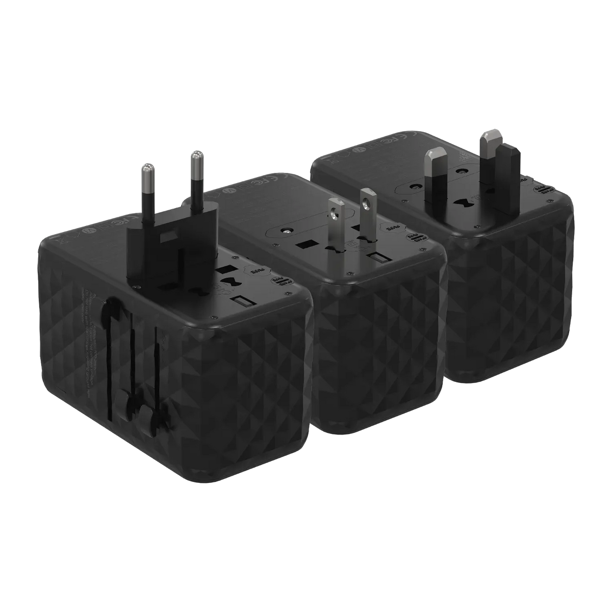 Powerology Universal Adapter 140w X2 Type C Port and X2 USB A 15w Port Black – image 3