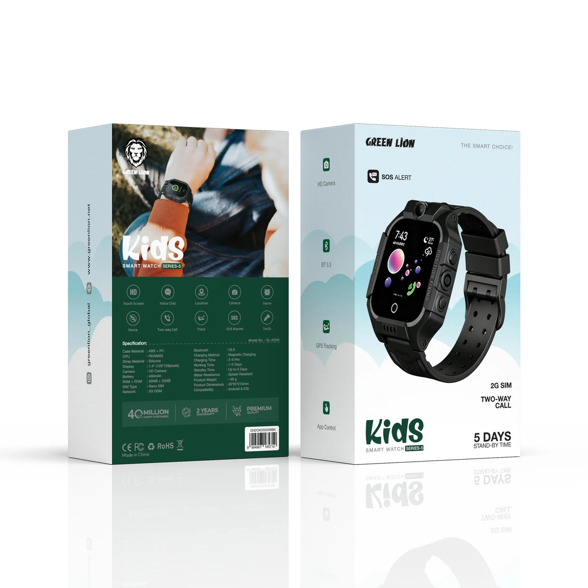 Green Lion Kids Smart Watch Series 5 Black – image 4