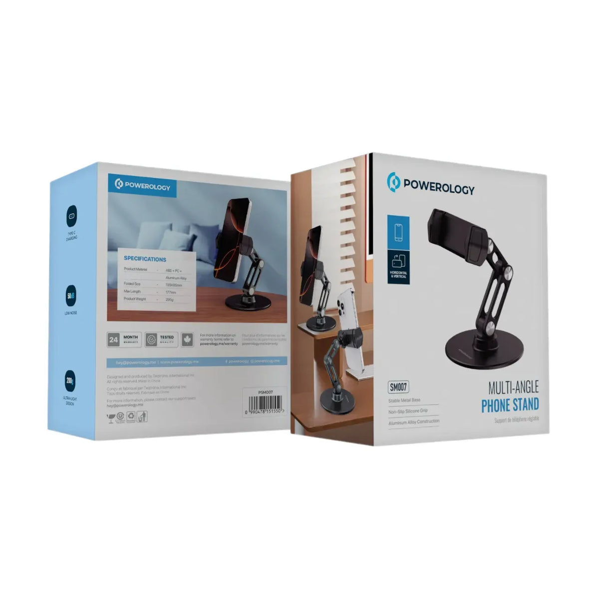 Powerology Multi Angle Phone Stand Black – image 4