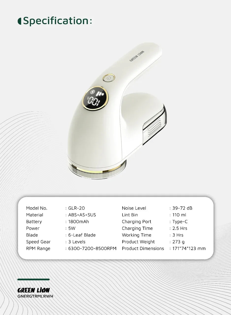 Green Lion Ergotrim Digital Fabric Remover White – image 17