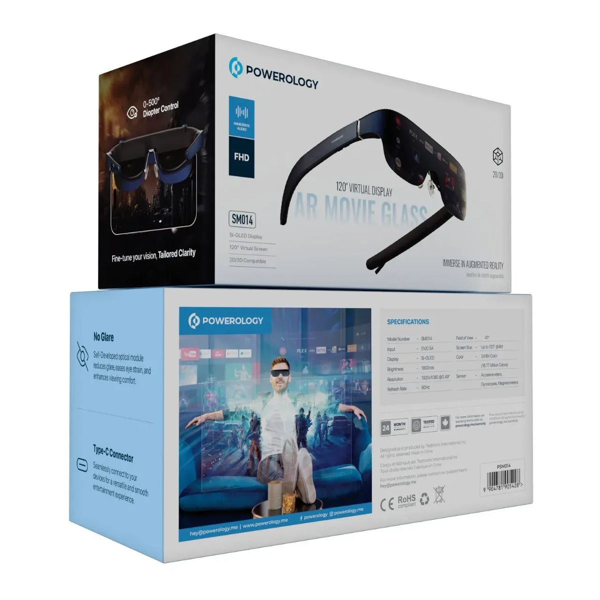Powerology 2 3d Ultra Ar Movie Glass 1080p 120 Blue – image 11