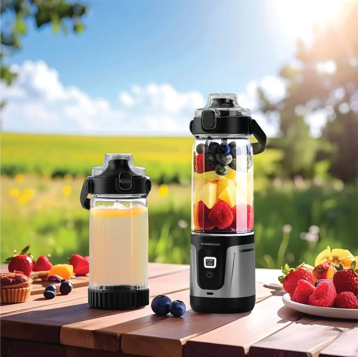 Powerology Duomix Portable Blender - Black