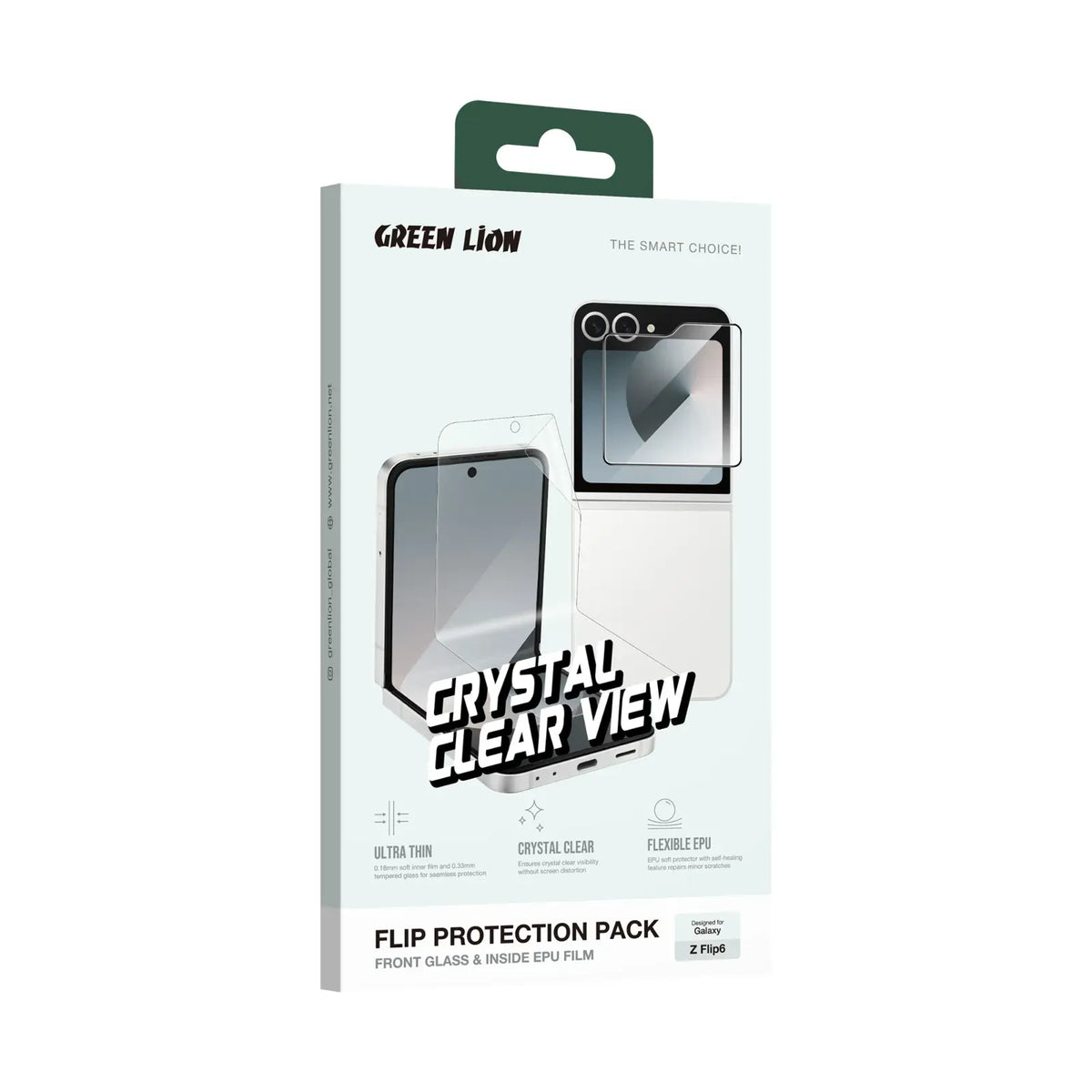 Green Lion Samsung Galaxy Z Flip 6 Fold Protection Pack Clear – image 6