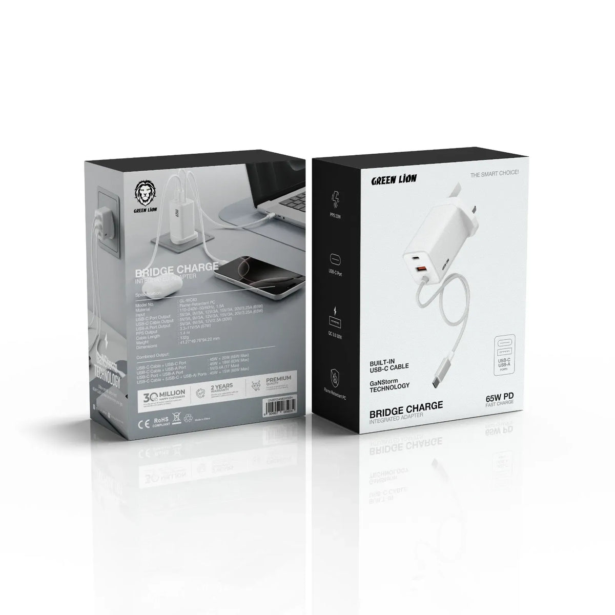 Green Lion Bridge Charge Integrated Adapter White – image 4
