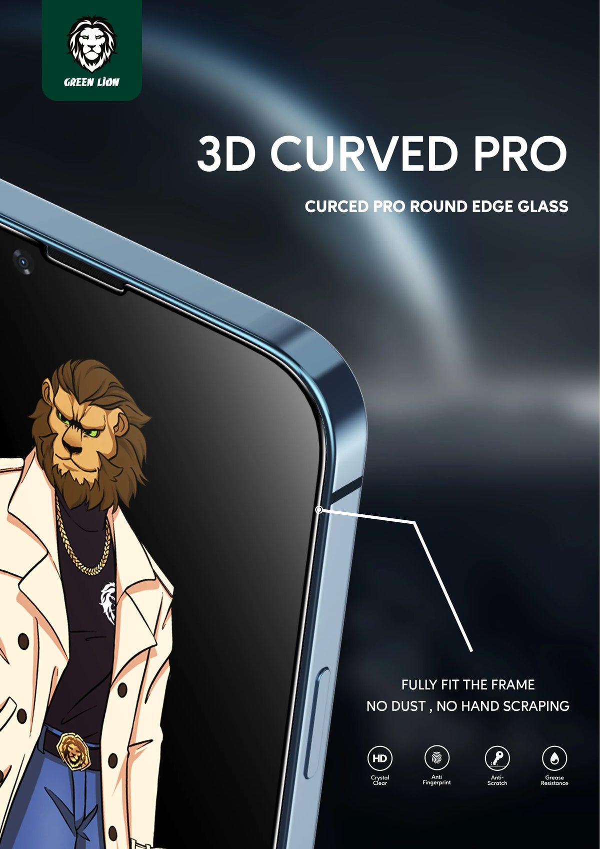 Green 3d Curved Tempered Glass for Iphone 11 Pro – image 12
