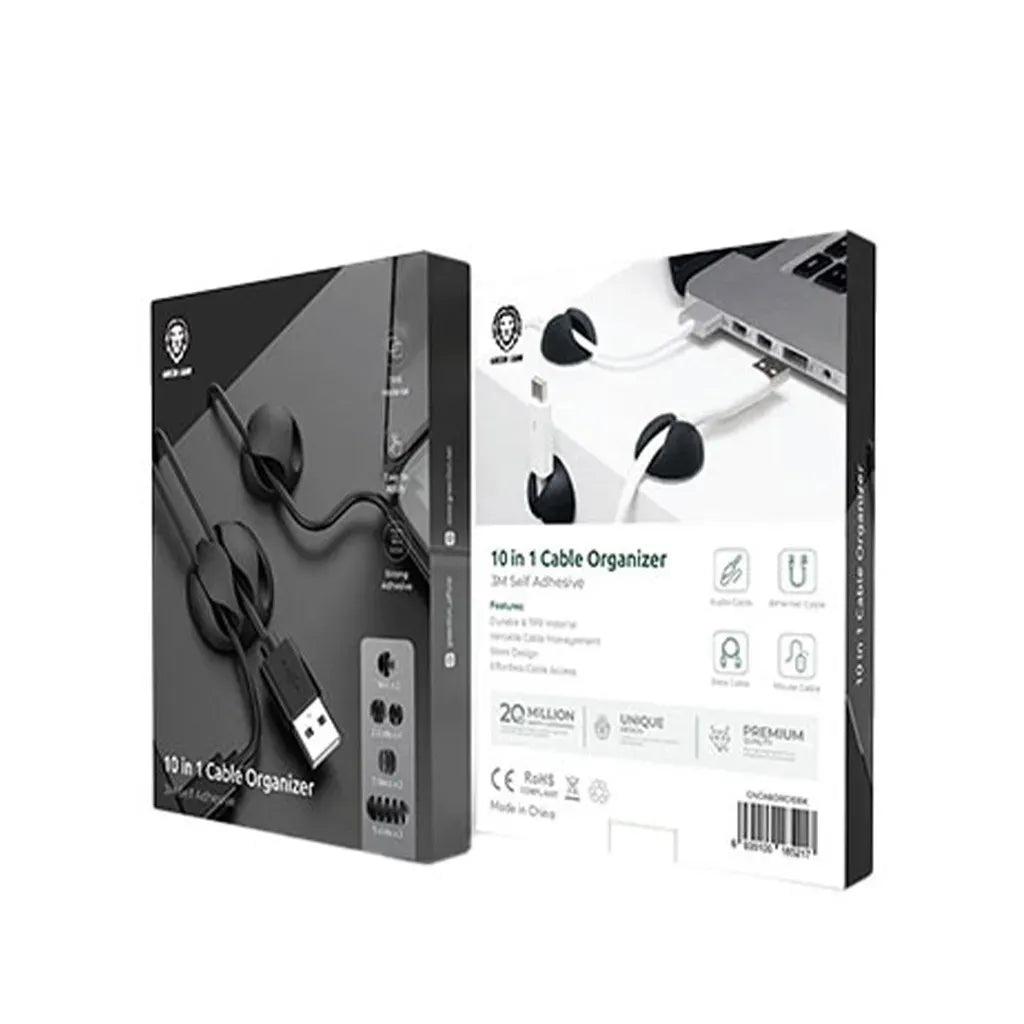 Green Lion 10 in 1 Cable Organizer Black – image 6