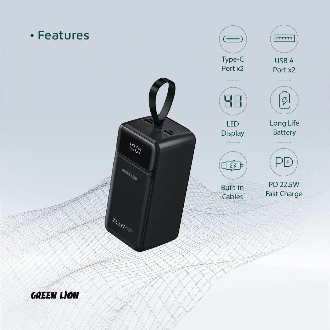 Green Lion Power Tank 50000mAh Power Bank Black – image 5