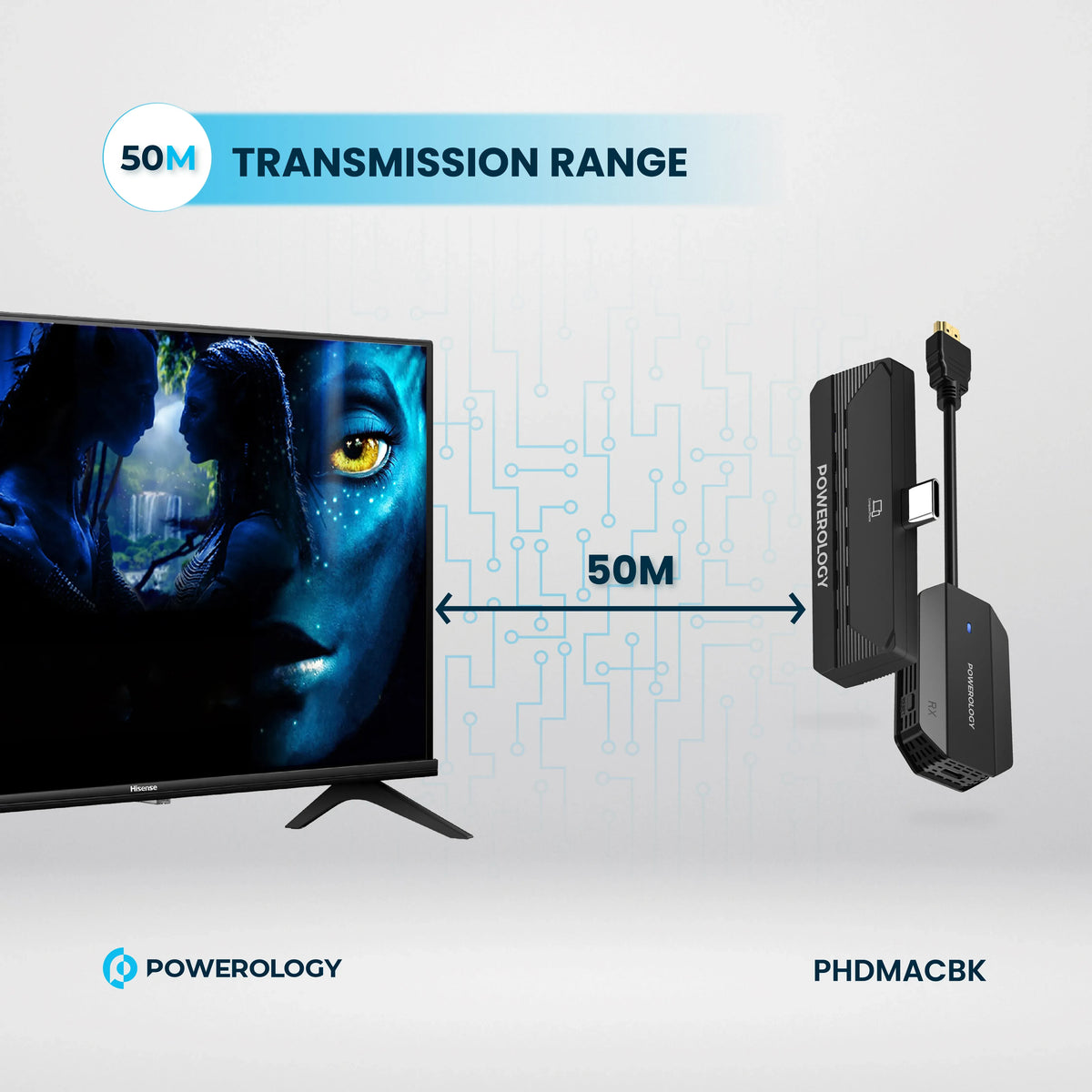 Powerology Wireless Hdmi Type C Adapter Audio Video Black – image 8