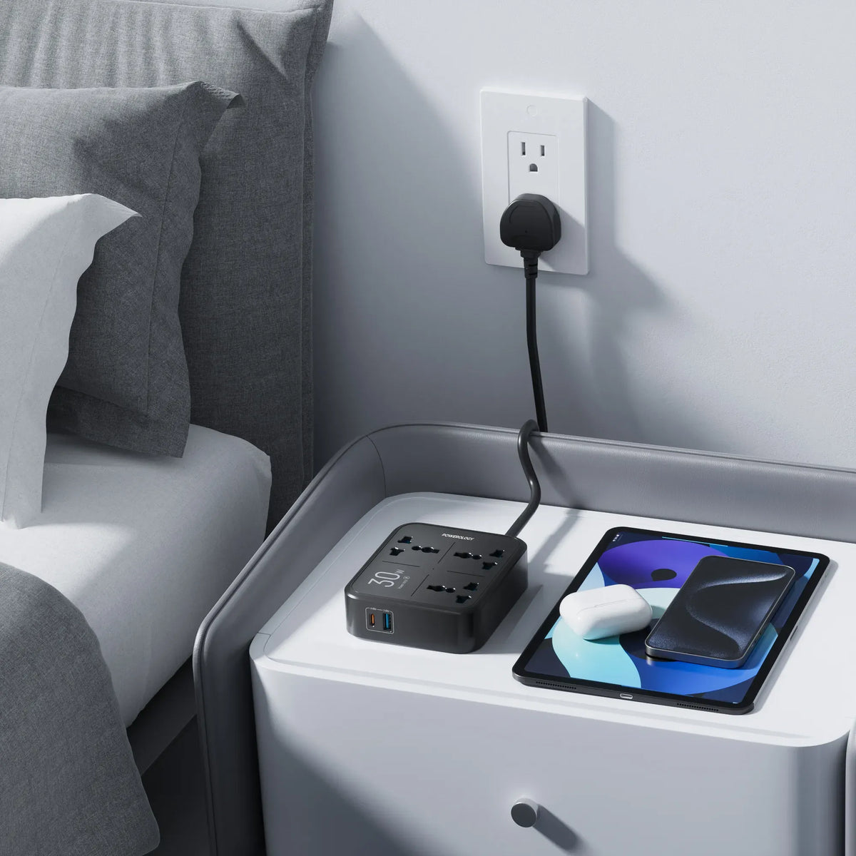 Powerology Power Strip 3250w 3ac Black – image 4