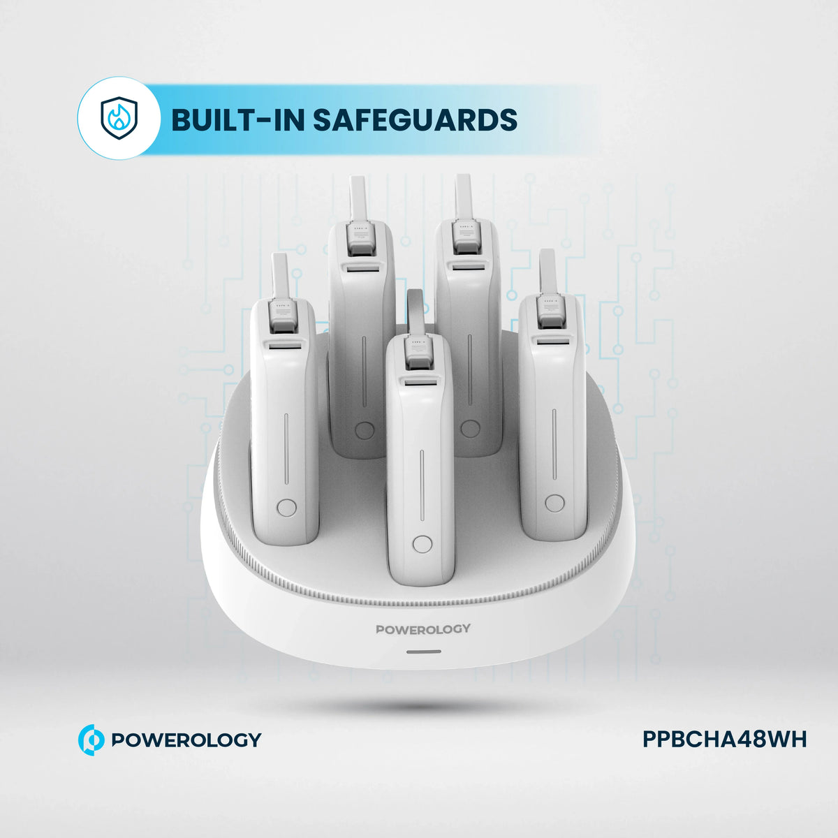 Powerology ×510000 m Ah Power Bank Station - White – image 3