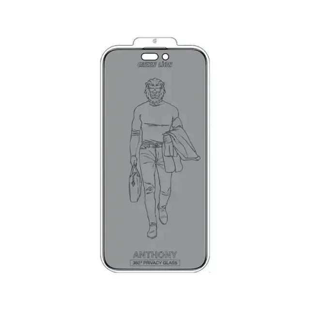 Green Lion ANTHONY 360° Privacy Screen Protector 4-Way Anti-Peeping Glass - Black Edge/Privacy – image 2