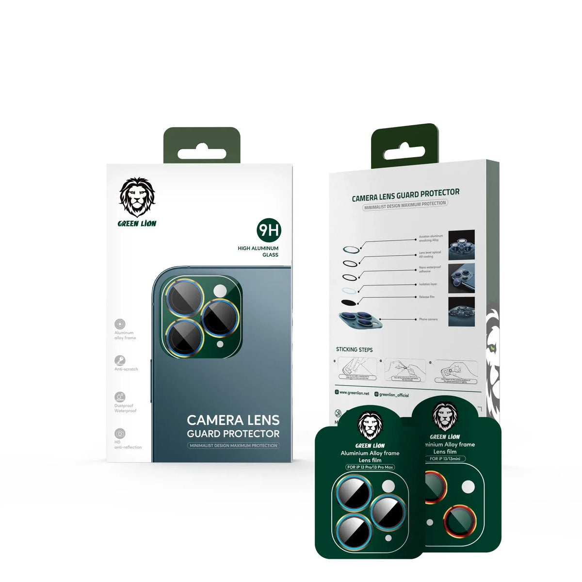 Green Lion 9 HCamera Lens Guard Protector - SeaBlue/ Gold