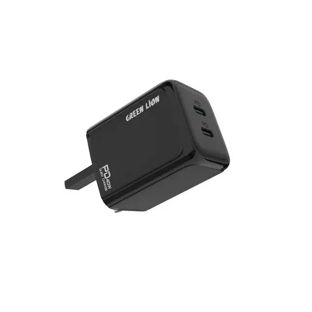 Green Lion 40w Dual PD Wall Charger with USB C to USB C Cable Black – image 5