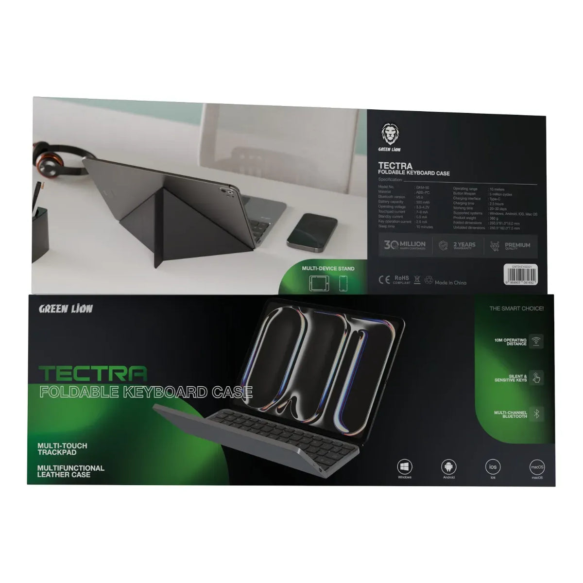 Green Lion Tectra Foldable Keyboard Case Gray – image 2