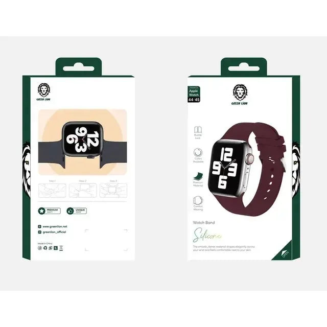 Green Lion Silicone Band with Buckle - RedWine – image 2