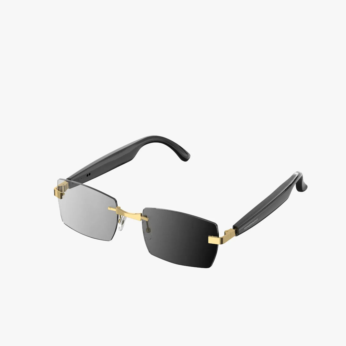Powerology Cannes Smart Audio Sunglasses Gold Black – image 3