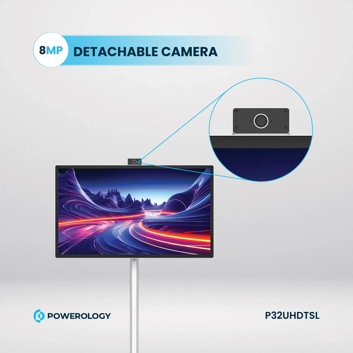 Powerology Android 32” UHD 60 Hz Tabletwith Stand 8+128 GB - Silver – image 10