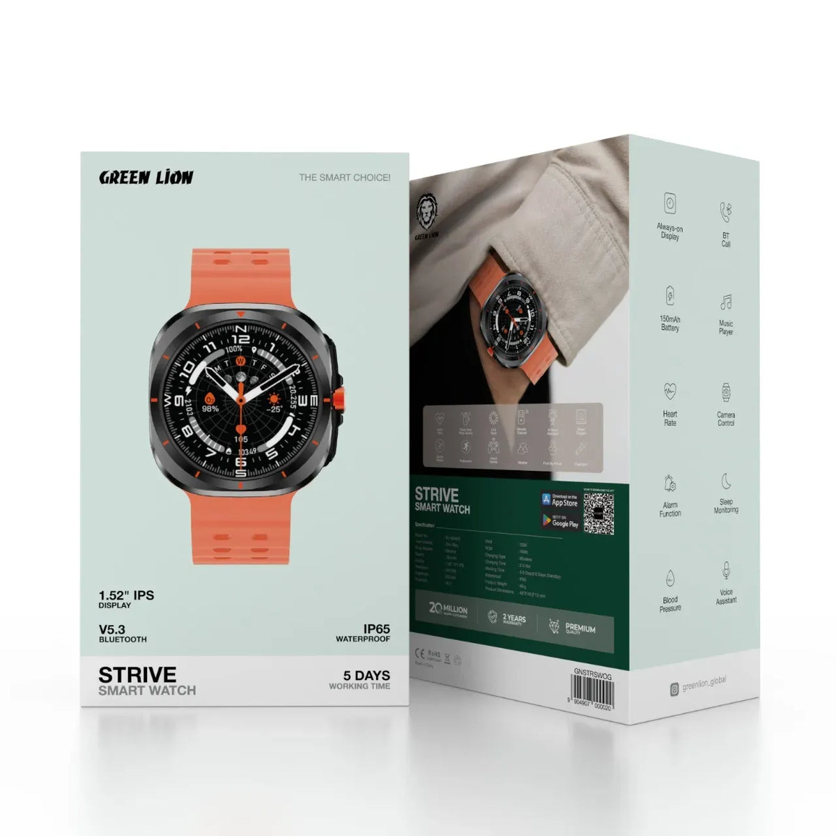 Green Lion Strive Smart Watch - Orange – image 3