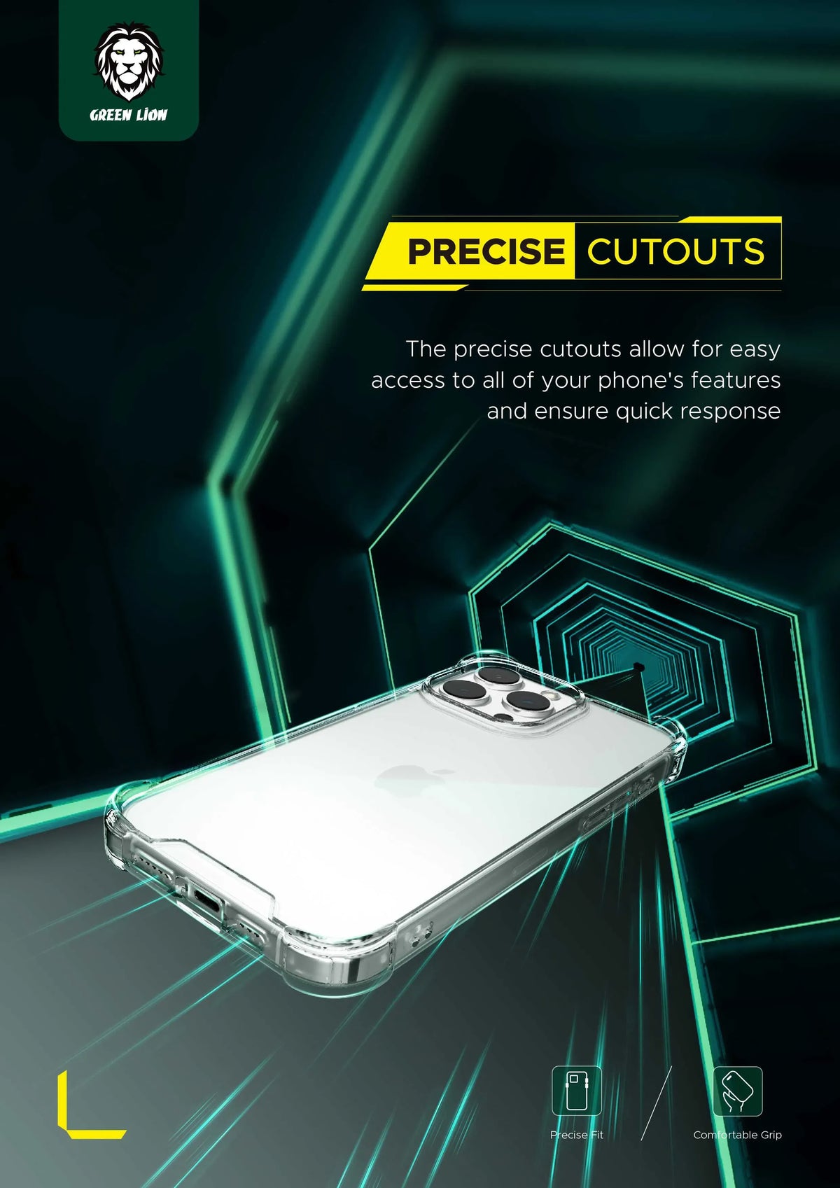 Green Lion Anti-Shock Case - Clear – image 5