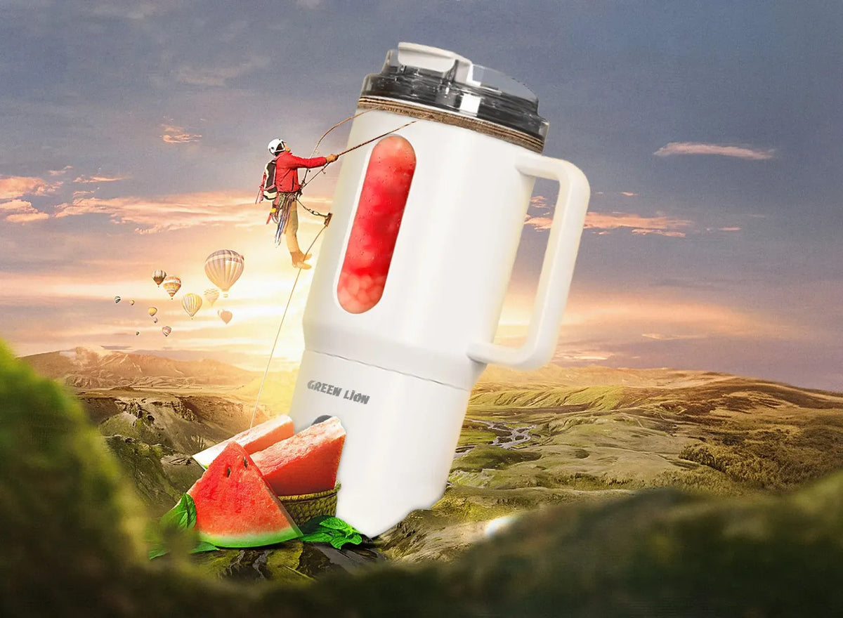 Green Lion Mug Blend Portable Juicer 500ml White – image 9