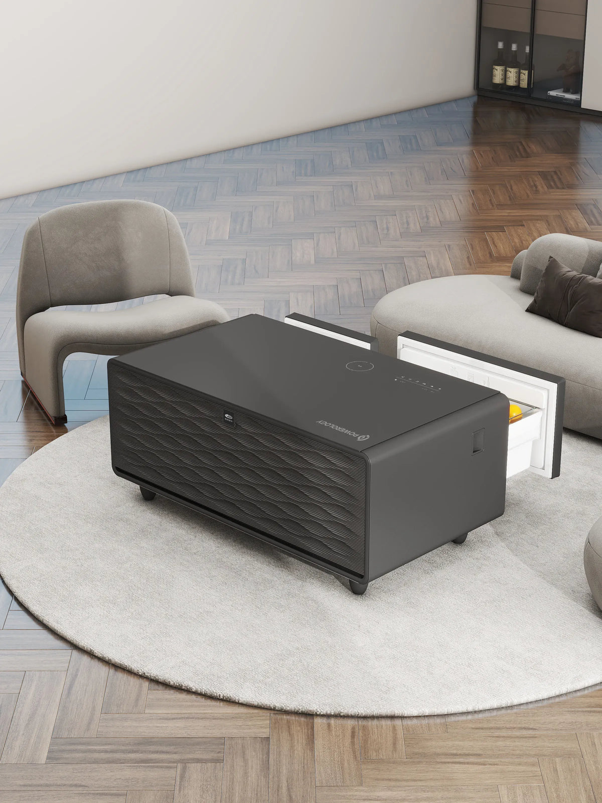 Powerology Fridge Coffee Table Hifi Speaker 93l Black – image 30
