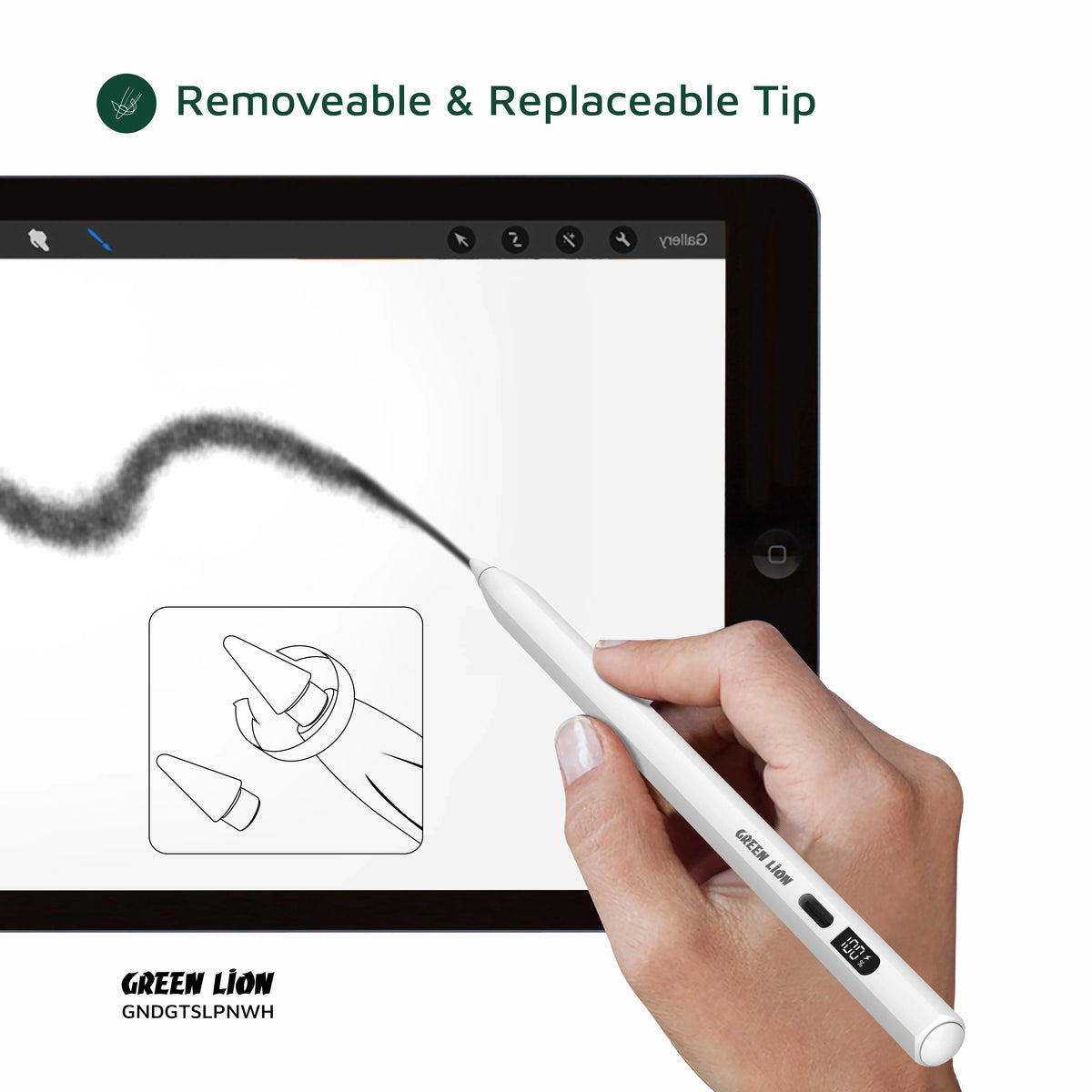 Green Lion Digital Stylus Pencil White – image 13