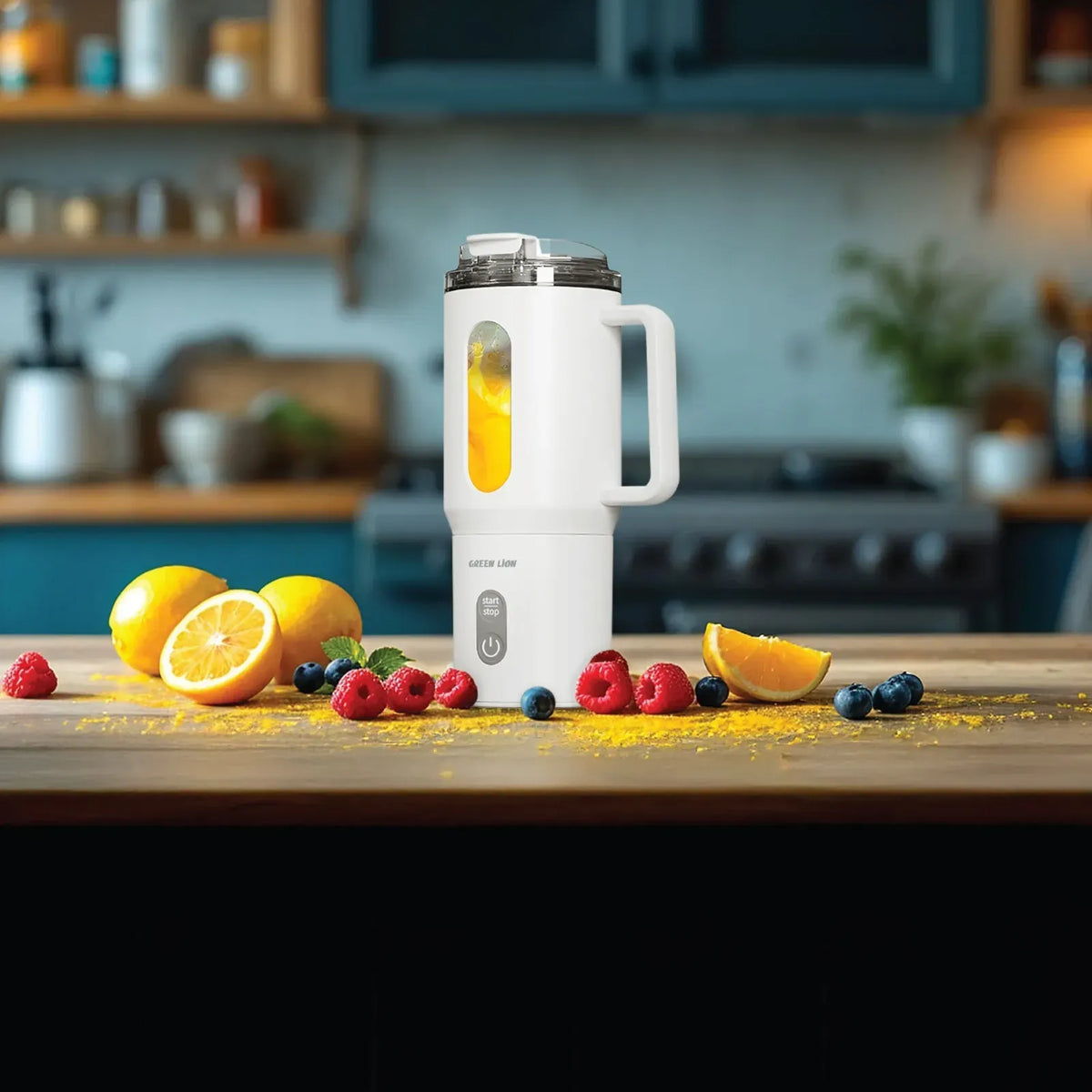 Green Lion Mug Blend Portable Juicer 500ml White – image 5